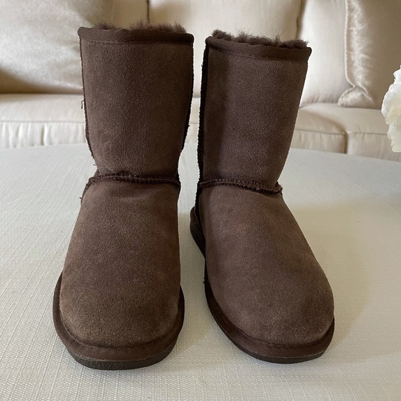 Beach Feet Australian Boots Sheepskin Suede Chocolate - Picture 3 of 16